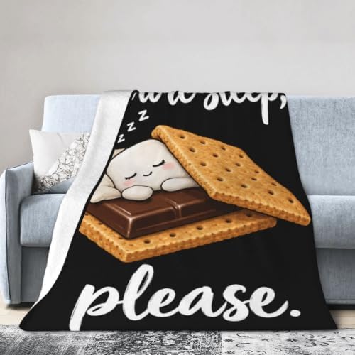 Sleepy S'More Blanket Throw Gift for Girls Women 80"X60" - Image 4