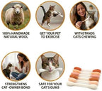 Glaciart One Swabs Cat Toys with Catnip - 6 Pk | Durable for Chew, Cute Cat Toys Interactive Kitty for Boredom, Exercise, & Play | Filled w/Organic Catnip for Anxiety & as Digestive Aid | Gift Idea - Image 4
