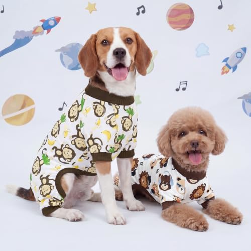 XPUDAC 4 Pack Dog Pajamas Comfy Dog Pjs Clothes for Small Medium Dogs, XXL - Image 4