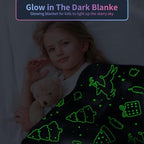 Christmas Blanket for Boys, Christmas Glow in The Dark Blanket for Kids/Toddler/Baby, Soft Fleece Blankets and Throw, Birthday 50"x 60" - Image 2