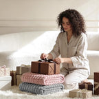 BEDELITE Grey Checked Fleece King Size Throw Blankets for Bed, 108x90 Inch - Image 5
