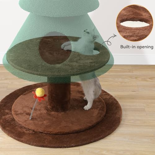 YITAHOME 60 in Christmas Cat Tree with 2 Large Condos - Image 5