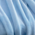 Light Blue Fleece Plush Throw Blanket 50"x70"for Couch Fuzzy Cozy Flannel - Image 5