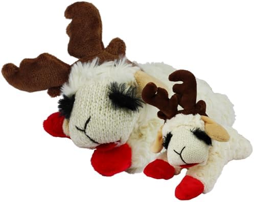 Multipet Holiday Lambchop with Antlers, 6 in, White - Image 4