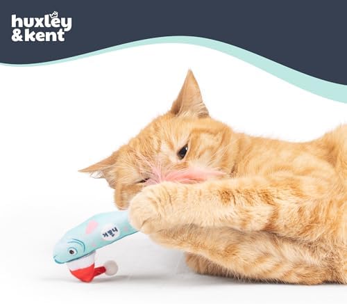 Huxley & Kent Plush Cat Toy - Holiday Interactive Catnip Toy for Cats & Kittens - Soft with Crinkle & Catnip - Fun Indoor Play - Fishmas Sardine Mint - Image 3