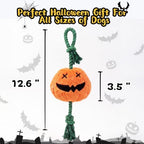 Halloween Fall Pumpkin Squeaky Tug Rope Dog Toys for Small & Medium Dogs - Image 4