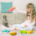 MALLMALL6 5Pcs Dinosaur Catnip Toys for Cat, Indoor Cat Chew Bite Kick Catmint Pet Supplies for Kitten Lover Gifts, Interactive Pet Toy with Cute Expression - Image 6