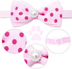 PET SHOW Cute Bow Ties Collar for Small Dogs Puppy Cats Adjustable Bowties Neckties Pet Grooming Accessories Assorted Randomly Pack of 50 (Girl Bow Ties) - Image 4