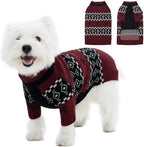 ROZKITCH Dog Sweaters for Small Medium Dogs Boy Girl, Christmas Sweater Holiday Outfit, Classic Fair Isle Pattern Knit Pullover, Warm Winter Clothes for Cats Small Dogs DarkRed M by ROZKITCH