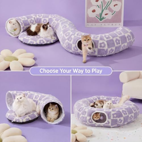Lesure Donut Cute Jacquard Large Cat Tunnel Bed Kitten Toys for Dog Bunny - Image 2