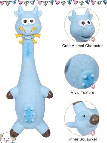 SCHITEC Squeaky Dog Toys, [2 Pack] Squawking Latex Toy with Interactive Squeaker, Squeak Rubber Duck Chicken for Medium Small Dogs - Image 5