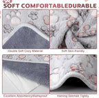 Reginary 4 Pcs Guinea Pig Fleece Cage Liners, Adorable Paw, 12 x 12 Inch - Image 3