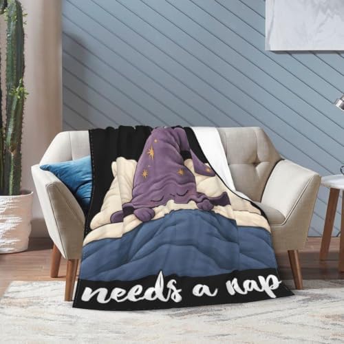 Sleepy Wizard Hat Blanket Throw Gift for Girls Women 60"X50" - Image 2