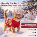 IECOii Christmas Cat Sweater for Cats, Kitten Holiday Sweater Ugly, XS-L - Image 5
