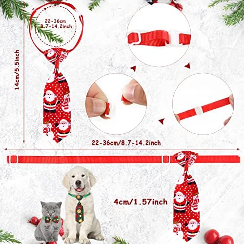 Sadnyy 50 Pcs Christmas Dog Bow Ties Neckties Adjustable Collar - Image 5