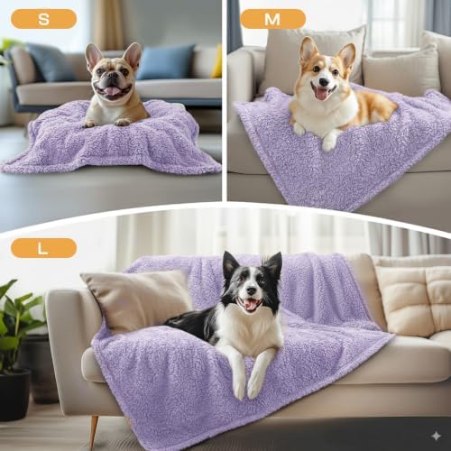 Luciphia 3 Pack Soft Sherpa Fleece Blankets for Dogs Cats Puppies,41"x31" - Image 4