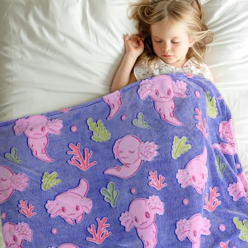 Axolotl Blanket for Girls, Axolotl Gifts for Girls Christmas, 50x60IN - Image 2