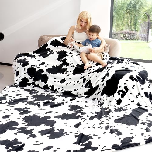 Queen Size Blanket, Black and White, 90x90 Inches by IMUKU