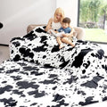Queen Size Blanket, Black and White, 90x90 Inches by IMUKU