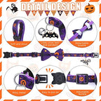 Kacctyen 18 Pcs Holiday Cat Collars Halloween with Bowtie Bell, Small - Image 4
