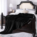 Black Fleece Plush Throw Blanket 90"x90"for Couch Sofa Fuzzy Cozy Flannel by JIAHANNHA