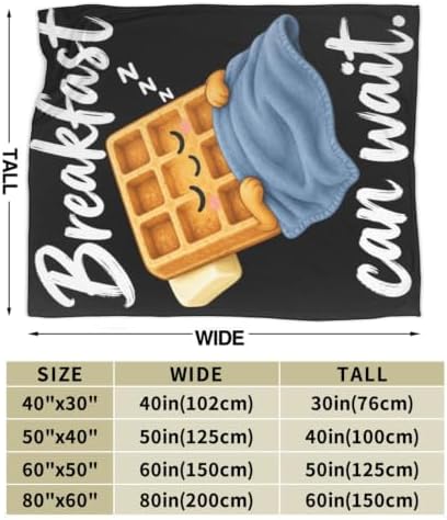 Sleepy Waffle Blanket Throw Gift for Girls Women 50"X40" - Image 7