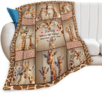 Giraffe Throw Blanket Giraffe Stuff Gifts for Kids Girls Boys Adults Women Men Soft Cozy Warm Plush Fluffy Fuzzy Fleece Blanket Decor 40''X50'' - Image 7