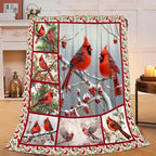 Cardinal Blanket Red Bird Throw Blanket Gifts for Women Men Boys Girls Kids Adults Super Soft Cozy Plush Fluffy Fuzzy Fleece Blanket Home Decor 50''X60'' - Image 2