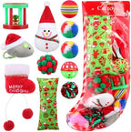 Soulchen 6 Pack Cat Christmas Toys Squeaky Plush Chew Santa Stocking by Soulchen