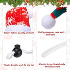 Weewooday 12 Pcs Mini Christmas Santa Hat Scarf Set, Small, Snowflake - Image 6