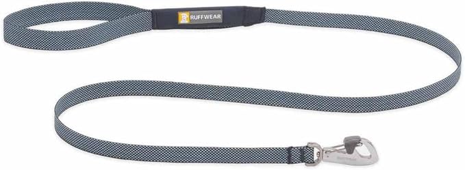 Ruffwear, Hi & Light Dog Leash, Ultralight 4.5 ft Lead with Lockable Swivel Crux Clip and Pick‑Up Bag Pocket, Minimalist Packable Webbing for Everyday Walks, Basalt Gray