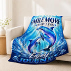 Dolphin Throw Blanket Dolphin Stuff Gifts for Kids Girls Boys Adults Women Man Soft Cozy Warm Plush Fluffy Fuzzy Fleece Blanket Decor 50''X60'' - Image 3