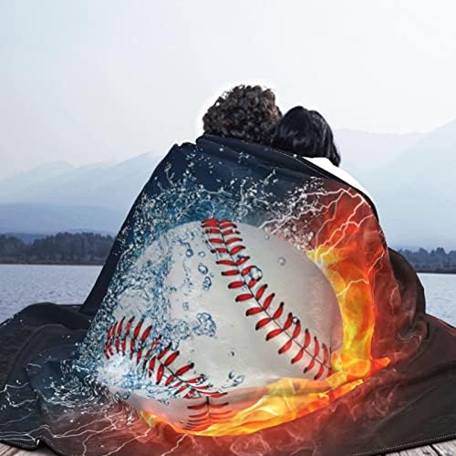 Baseball Printed Throw Blankets Lightweight Plush Fuzzy Cozy Soft Bedding, Fleece Throw Blankets All Season for Sofa Couch Bed 50x60 inches - Image 7