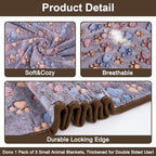 Dono 1 Pack 3 Dog Blankets for Small Dogs, Soft Fluffy Paw Print Pattern Fleece Pet Blanket Warm Sleep Mat, Puppy Kitten Blanket Doggy Mat for Dog Cat Kitten Doggy (40 * 30") - Image 5