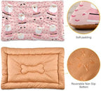 Dog Bed Mat Christmas Pink Santa Washable Anti Slip Bottom Comfy Kennel Pad Cat Crate Mat Dog Pet Pad 24 x 36 Inches - Image 3