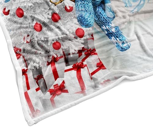 Christmas Throw Blanket Soft and Warm Throw Blankets for Couch Sofa Bed Winter Holiday Snowflakes Snowman Decorative Cozy Blanket Blanket 50"x60" - Image 3