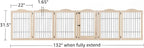 unipaws 132" Extra Wide Dog Gate and Pet Playpen with Walk Through Door
