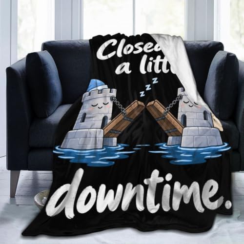 Sleepy Drawbridge Blanket Throw Gift for Girls Women 50"X40" by Unknown