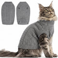 IECOii Cat Sweater for Cats, Warm Knit Kitten Clothes for Fall Winter, XS-L by IECOii