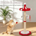 Carousel Cat Scratching Post, 39" Tall Cat Scratcher with Hanging Cat Toys - Image 4