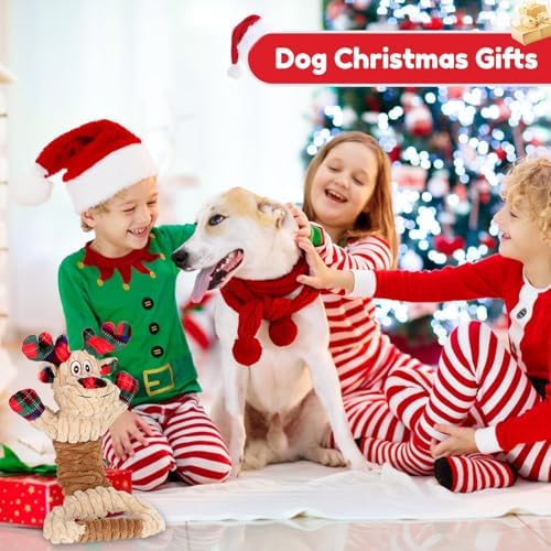 Christmas Dog Squeaky Toys, Stuffed Dog Chew Toy for Small and Medium Dogs - Image 7