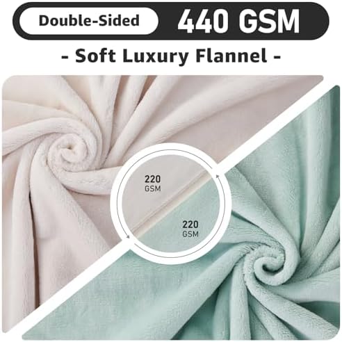 LOOBANI Waterproof Blanket for Bed, Soft Flannel Twin Bed Blanket 60" x 80" - Image 6
