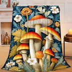 Mushroom Blanket for Girls Women Boys Men Adults Kids Soft Cozy Fleece Mushroom Lovers Throw Blankets Gifts Warm Flannel Plush Lightweight Decor for Couch Bed Sofa 80"X60" by Unknown