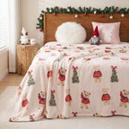 Gogreen Cozy Christmas Blanket - 300 GSM Flannel Throw Size for Home Decoration - Ultra Soft (Christmas Tiny Bear, Throw - 50" x 60") - Image 3