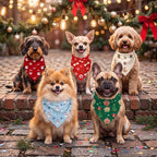 Preboun 50 Pcs Chriastmas Paw Print Dog Bandanas Bulk, Xmas Party - Image 6