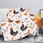 Chicken Blanket Rooster Chicken Throw Blanket Gifts for Kids Girls Boys Adults Women Man Super Soft Cozy Plush Fluffy Fuzzy Fleece Blanket Decor 40''X50'' - Image 5