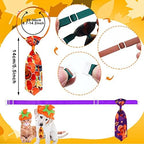 Sadnyy 50 Pcs Fall Dog Bow Ties Neckties Adjustable Collar, Thanksgiving - Image 2