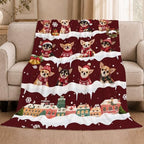 Christmas Chihuahua Throw Blanket Cute Dog Snowflake Gifts 40''x50'' - Image 2