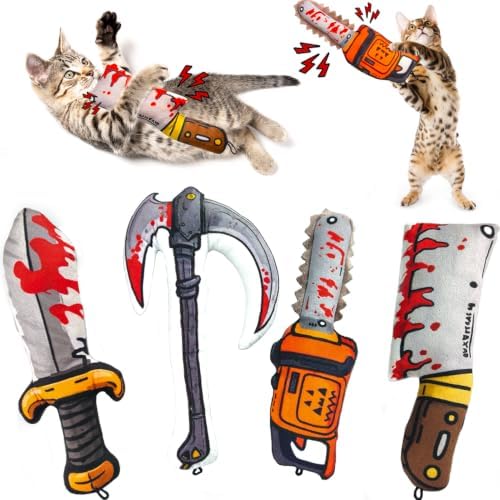 4PCS Catnip Halloween Cat Kicker Toys [8000mg Catnip] 7.87 Inches by XIFOWE