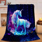Unicorn Blanket Unicorn Throw Blanket Gifts for Girls Women Kids Adults Super Soft Cozy Plush Fluffy Fuzzy Fleece Blanket Home Decor 60''X80'' - Image 3